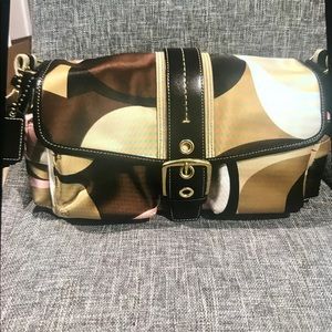 Auth Coach Scarf Print Cross Body/Shoulder Bag